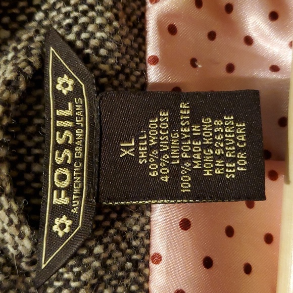 Fossil Women's Brown Wool Blazer - Picture 9 of 10
